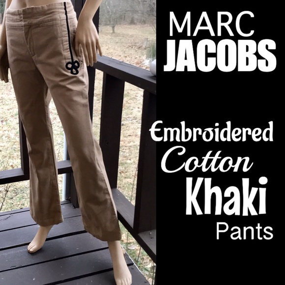 ▪️MARC JACOBS▪️Embroidered Appliqué Cotton Pants - Picture 1 of 7